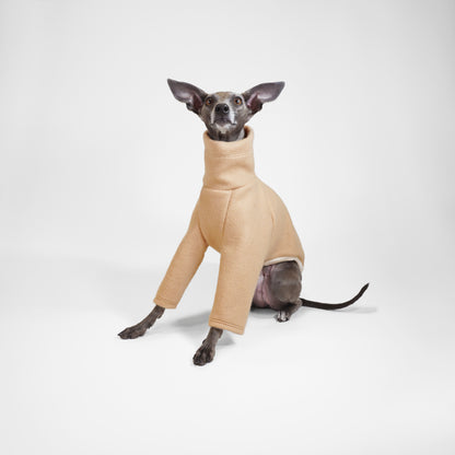 CRÈME BRÛLÉE WOOL-LOOK DOG JUMPER
