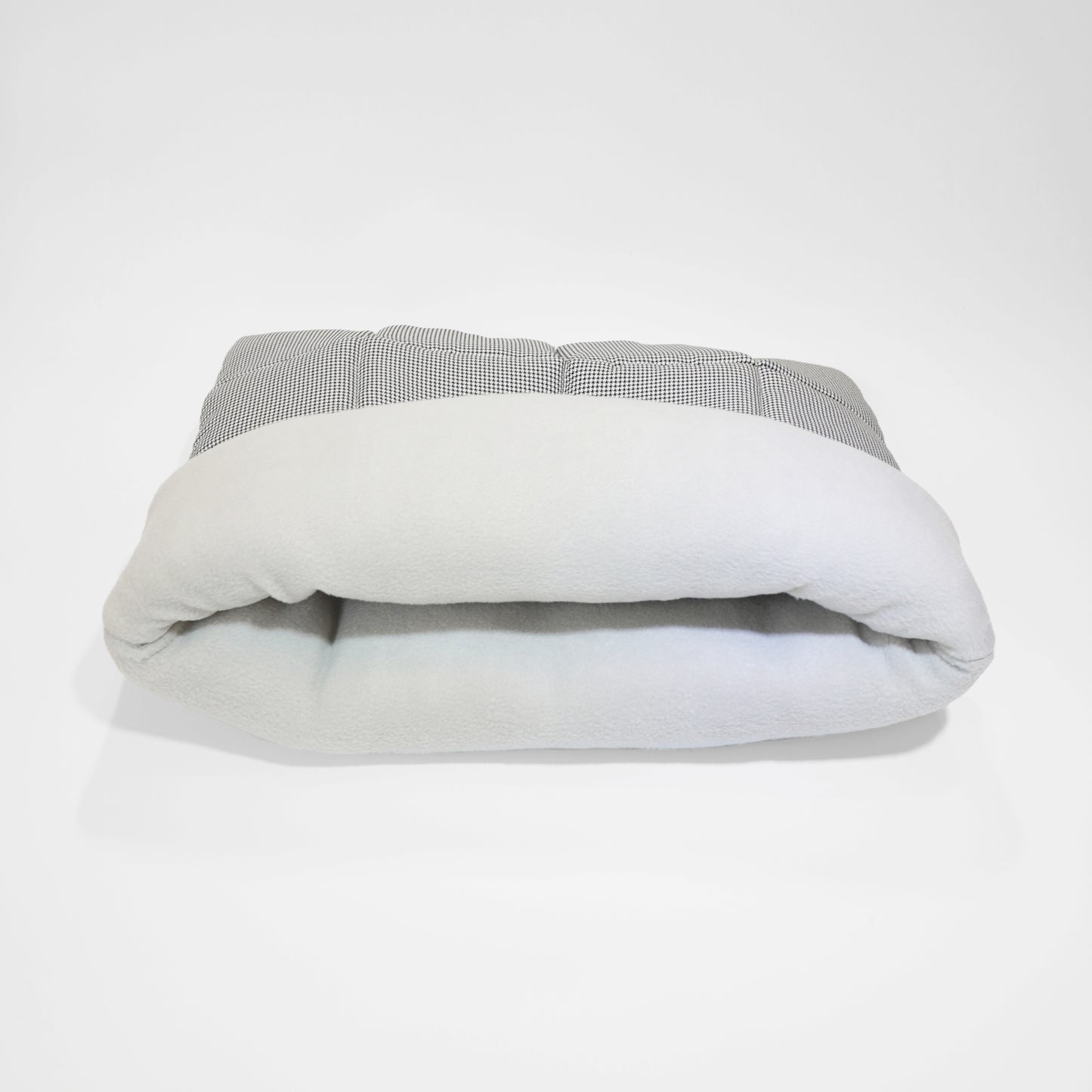 Luxury sleeping sack dog snuggle bed with quilted exterior and fleece interior by LE PUP.