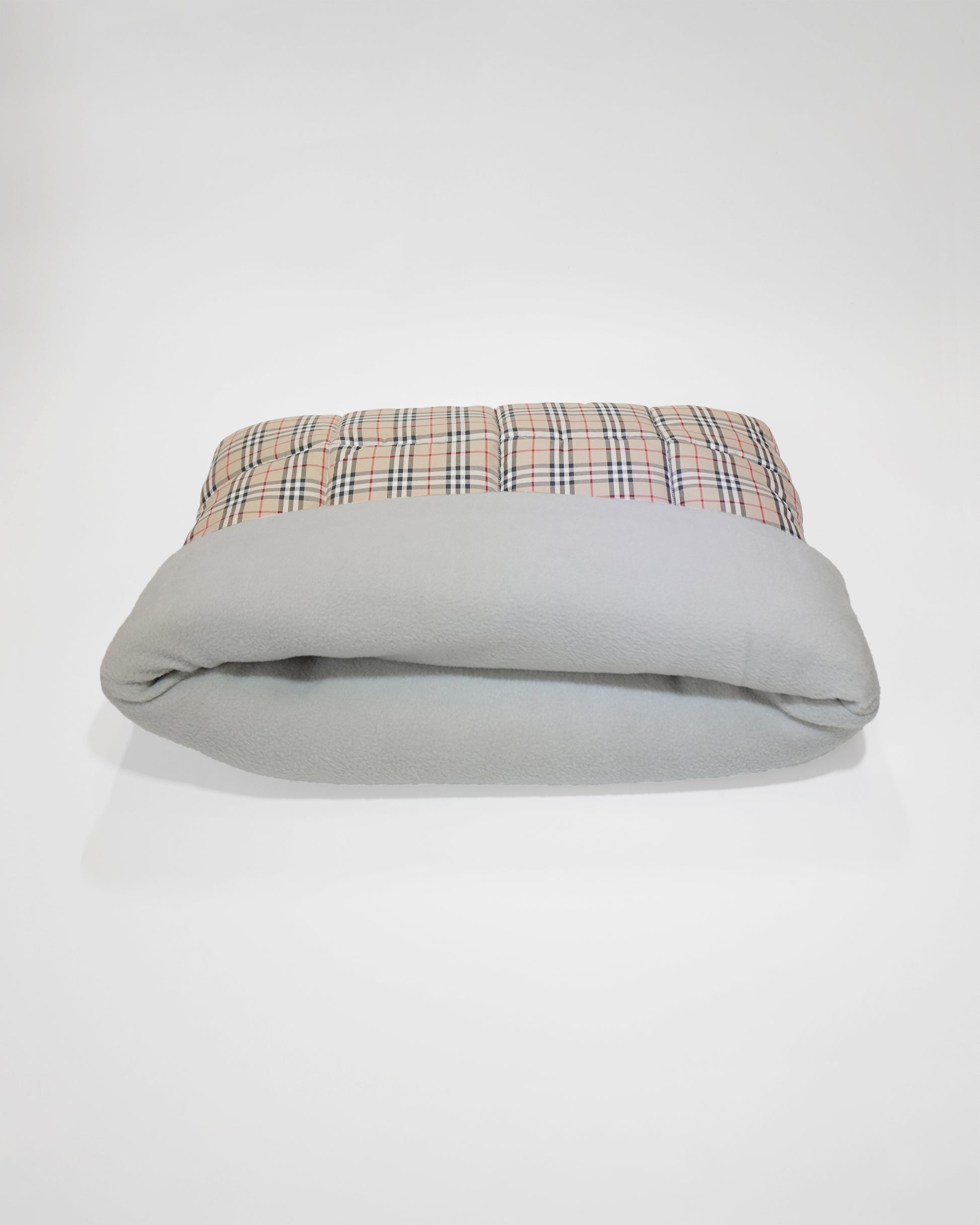 Pet cave bed with folded sides for extra snugness by LE PUP