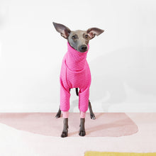 Load image into Gallery viewer, Warm Italian Greyhound and Whippet pink dog coat by Le Pup
